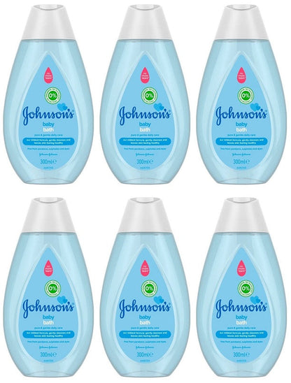 6 x Johnson's Baby Bath Reg 300Ml