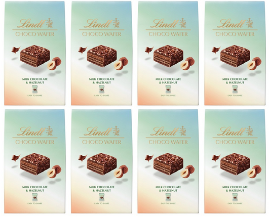 8 x Lindt Chocolate Wafer Box - 135GM