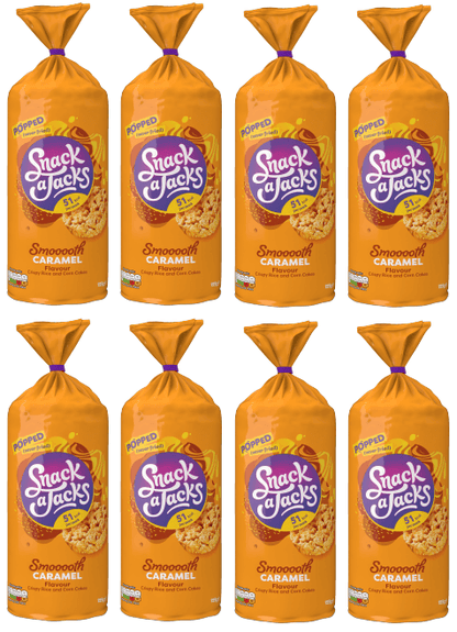 8 x Snack A Jacks Jumbo Caramel 159Gm