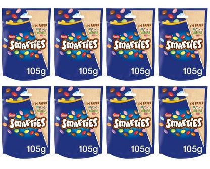 8 x Smarties Pouch 105Gm