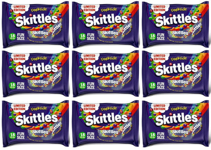 9 x Skittles Darkside Funsize (9 Bags) - 324GM