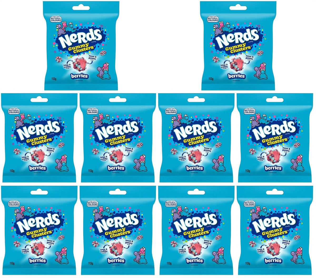 10 x Nerds Clusters Share Berries  - 113GM