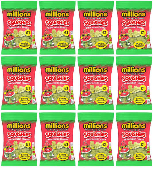 12 x Millions Squishies Watermelon Bag - 100GM