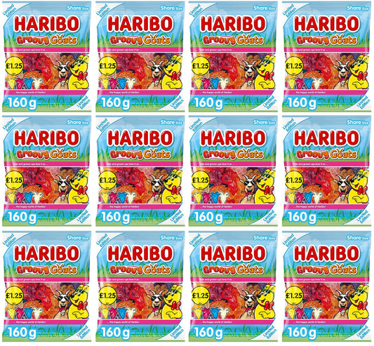 12 x Haribo Groovy Goats (ltd Edition) - 160GM