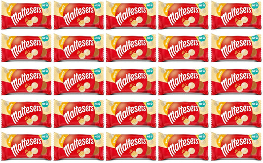 25 x Maltesers White Chocolate Snack Bag - 30GM