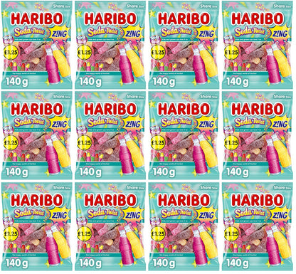 12 x Haribo Soda Twist Zing - 140GM