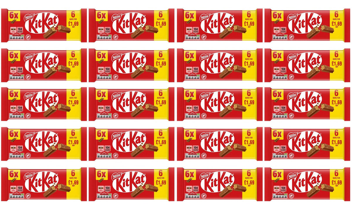 20 x Kitkat 2 Finger Orange 6pk - 124GM
