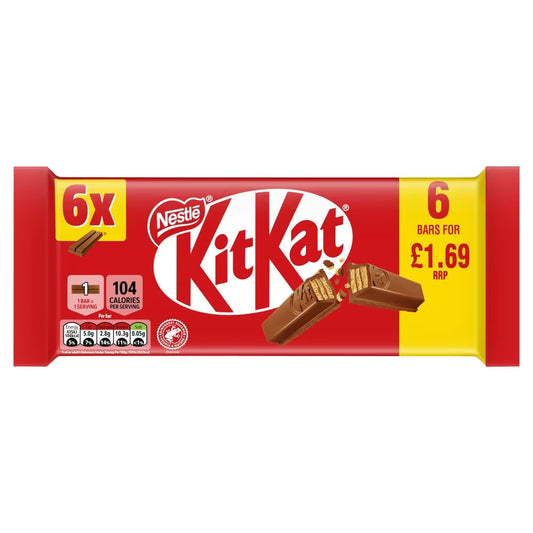 20 x Kit Kat 2 Finger Milk Chocolate 6 Pack
