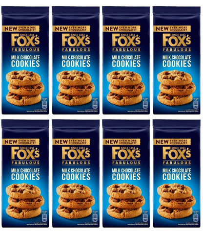 8 x Fox's Fabulous Milk Chocolate Cookies 180G
