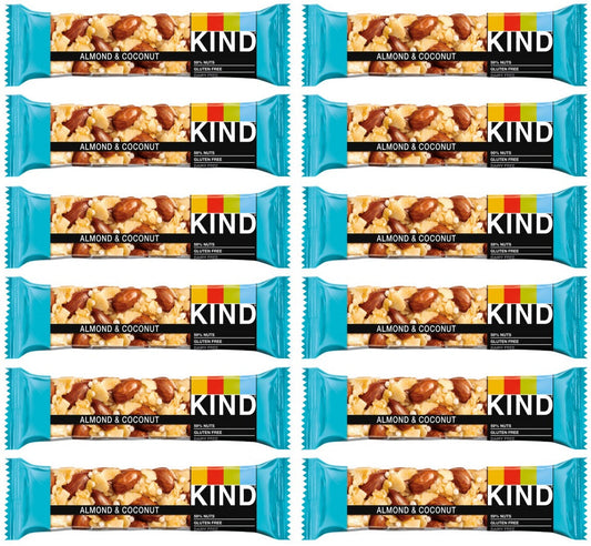 12 x Kind Almond & Coconut Snack Bar 40G