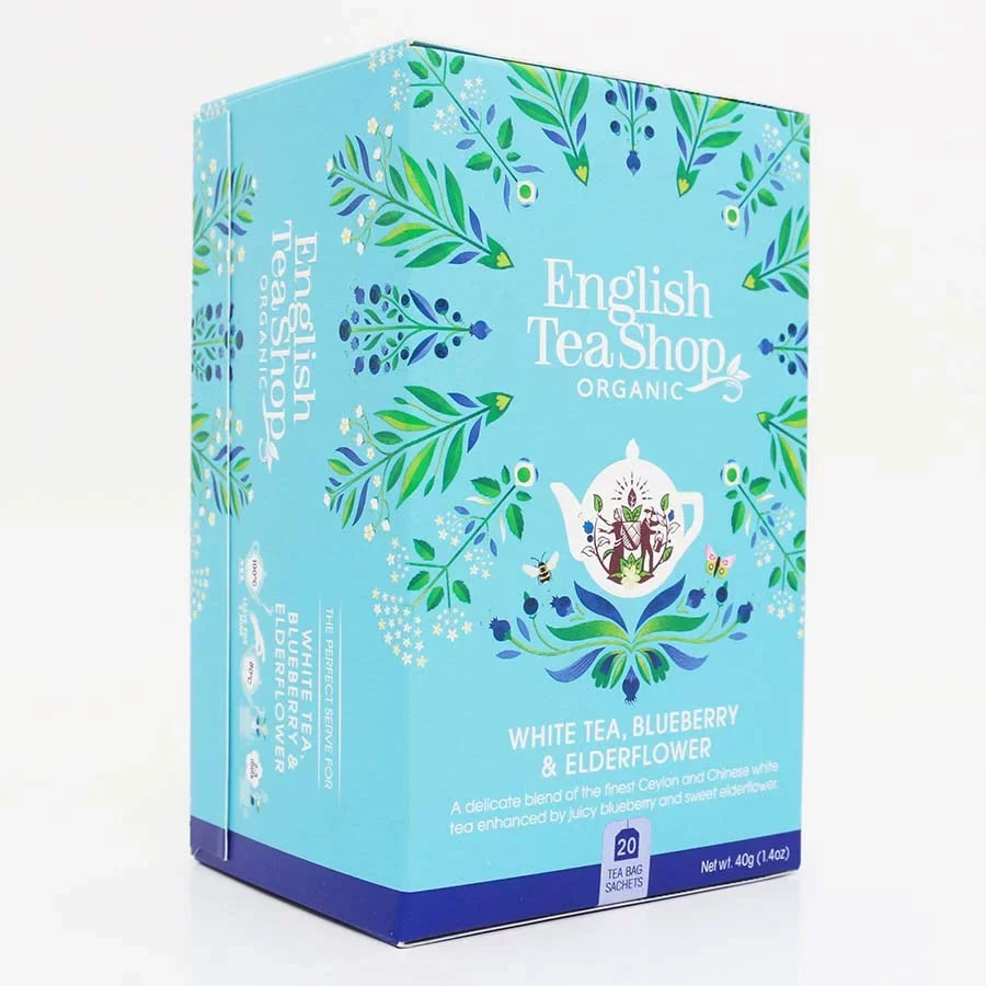 6 x English Tea Shop White Tea Blueberry Elderflower - 20Bags