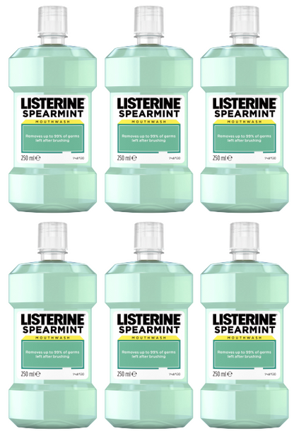 6 x Listerine Spearmint 250Ml