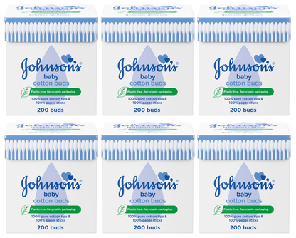 6 x Johnsons Cotton Buds 200 Pack