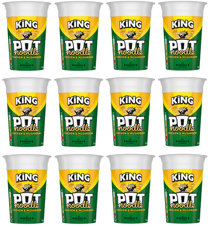 12 x Pot Noodle King Chicken & Mushoom 114G