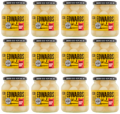 12 x Edwards Crunchy Silver Skin Onions 350Gm