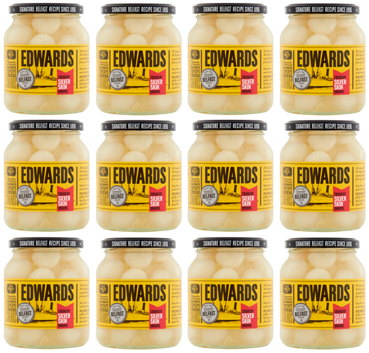 12 x Edwards Crunchy Silver Skin Onions 350Gm