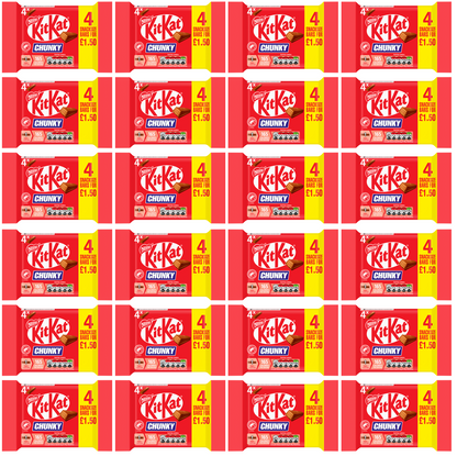 24 x Kit Kat Chunky Milk 4pk - 32GM