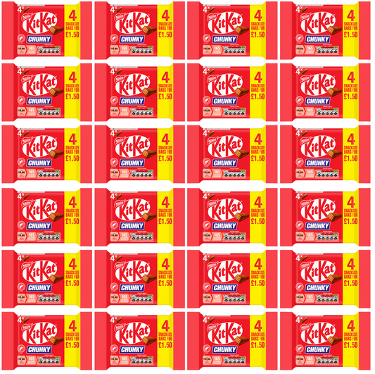 24 x Kit Kat Chunky Milk 4pk - 32GM