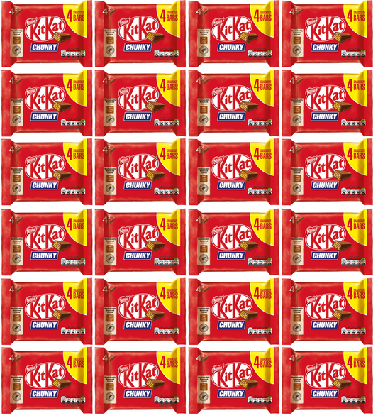 24 x Nestle Kitkat Chunky 4Pk Multipack 128Gm