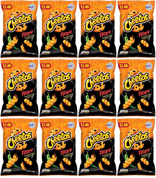 12 x Cheetos Twisted Fiery Jalapeno & Cheese - 70GM