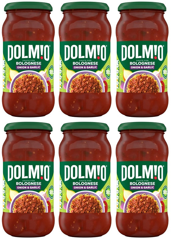 6 x Dolmio Bolognese Onion & Garlic Sauce For Bolognese 450G