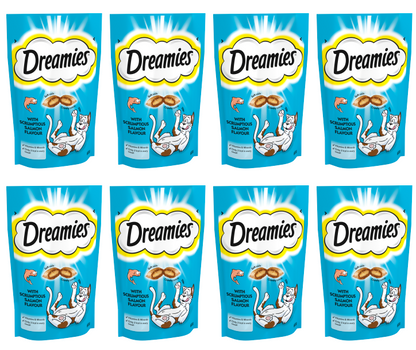 8 x Dreamies Salmon Cat Treats 60Gm
