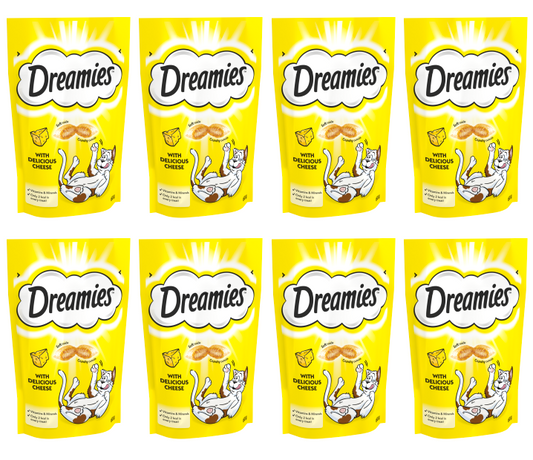 8 x Dreamies Cheese Cat Treats 60G