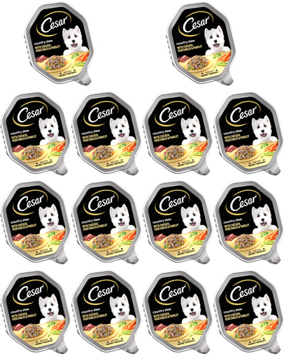 14 x Cesar Country Stew With Chicken & Veg In Gravy 150Gm