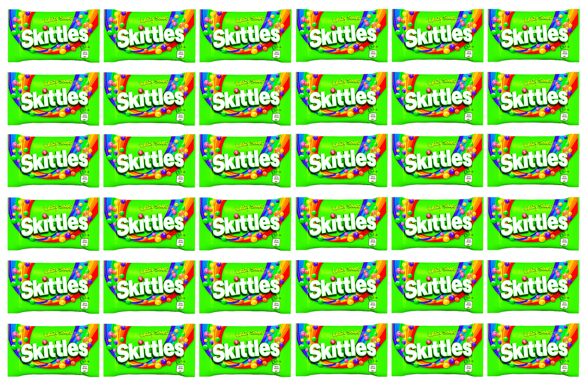 36 x Skittles Crazy Sours Bag 45Gm