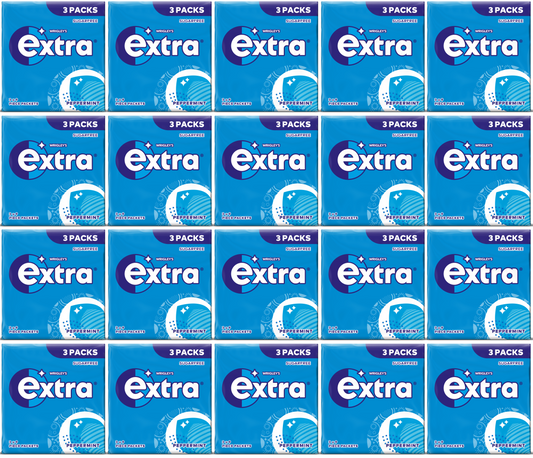 20 x Extra Sugar Free Peppermint Gum 3Pk