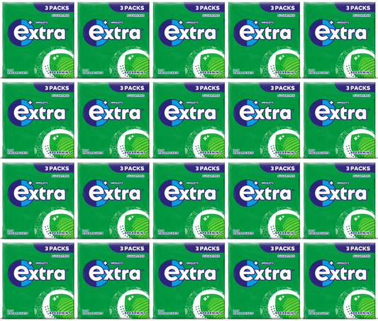 20 x Extra Sugar Free Spearmint Gum 3Pk 3Pk