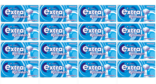 16 x Extra Peppermint Refreshers Handybox 7 Piece