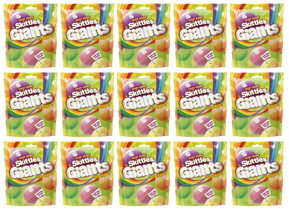 15 X Skittles Giants Sours Pouch 132G