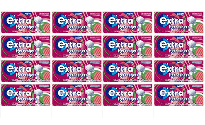 16 x Extra Refreshers Watermelon Raspberry Gum Handy Box 7pcs     - 7 PIECE
