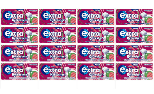16 x Extra Refreshers Watermelon Raspberry Gum Handy Box 7pcs     - 7 PIECE