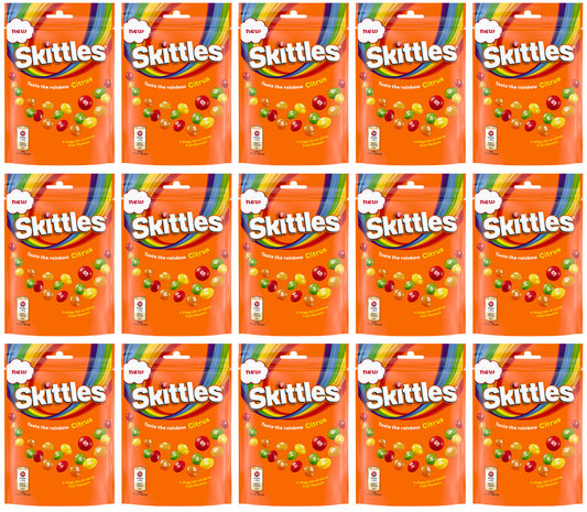 15 x Skittles Citrus Pouch Bag - 136G