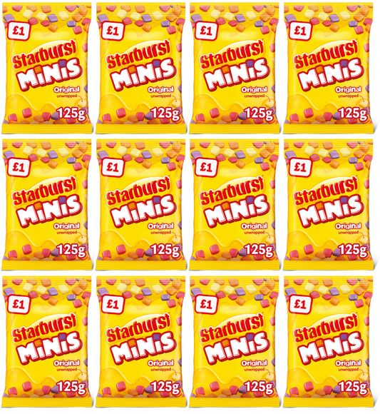 12 x Starburst Minis Treat Bag - 125GM