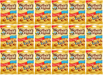 18 x Werthers Original Sugar Free Butter Candy Bag 80Gm
