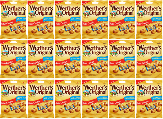 18 x Werthers Original Sugar Free Butter Candy Bag 80Gm