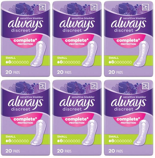 6 x Always Discreet Small  - 20 PACK