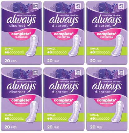 6 x Always Discreet Small Order - 20 PACK
