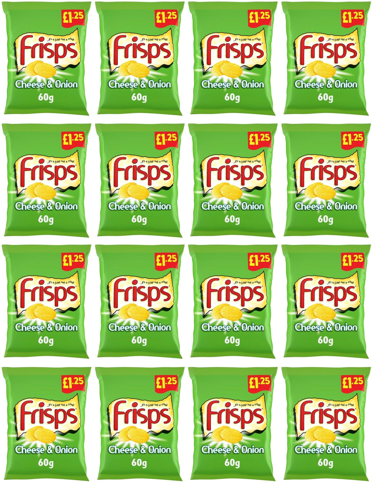 16 x Kp Frisps Cheese & Onion - 60GM