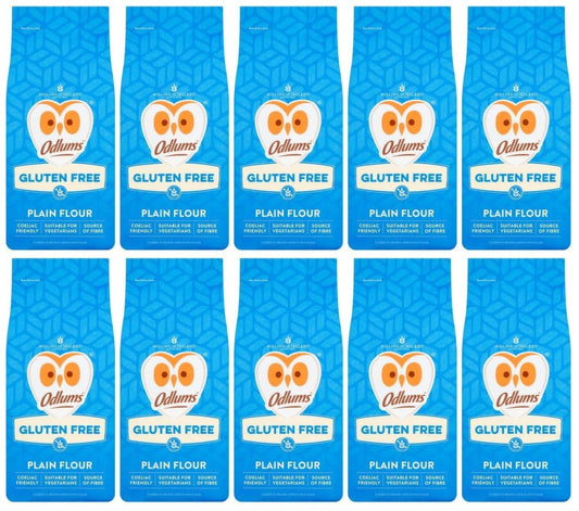10 x Odlums Gluten Free Plain Flour 1Kg