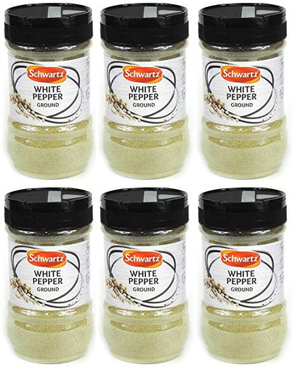 6 x Schwartz Ground White Pepper 425G