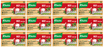 12 x Knorr Stock Cubes Beef 8'S
