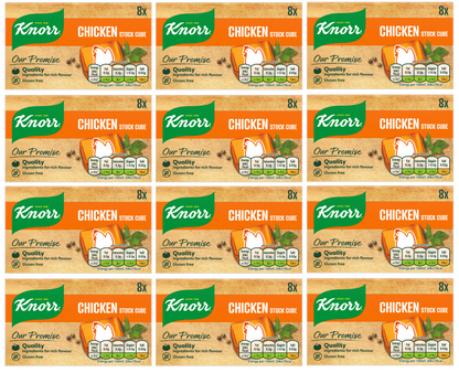 12 x Knorr Stock Cubes Chicken 8'S