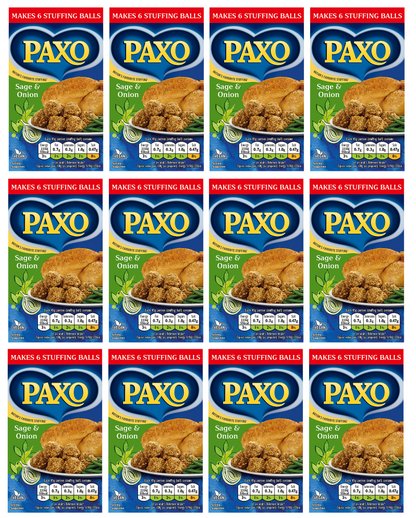 12 x Paxo Sage & Onion Stuffing Mix (Px) 85Gm