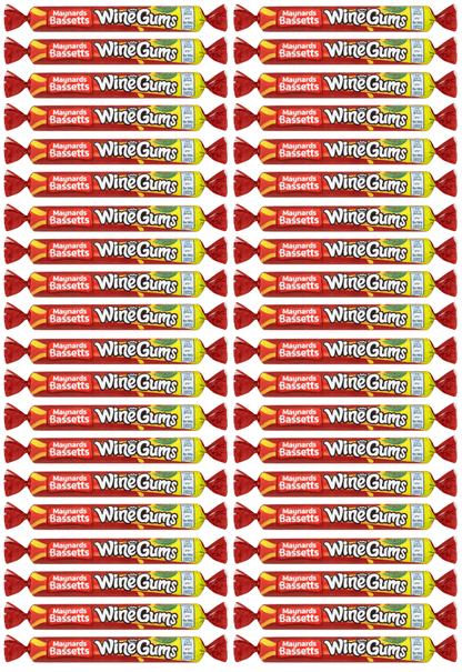 40 x Maynards Wine Gums Roll 52g