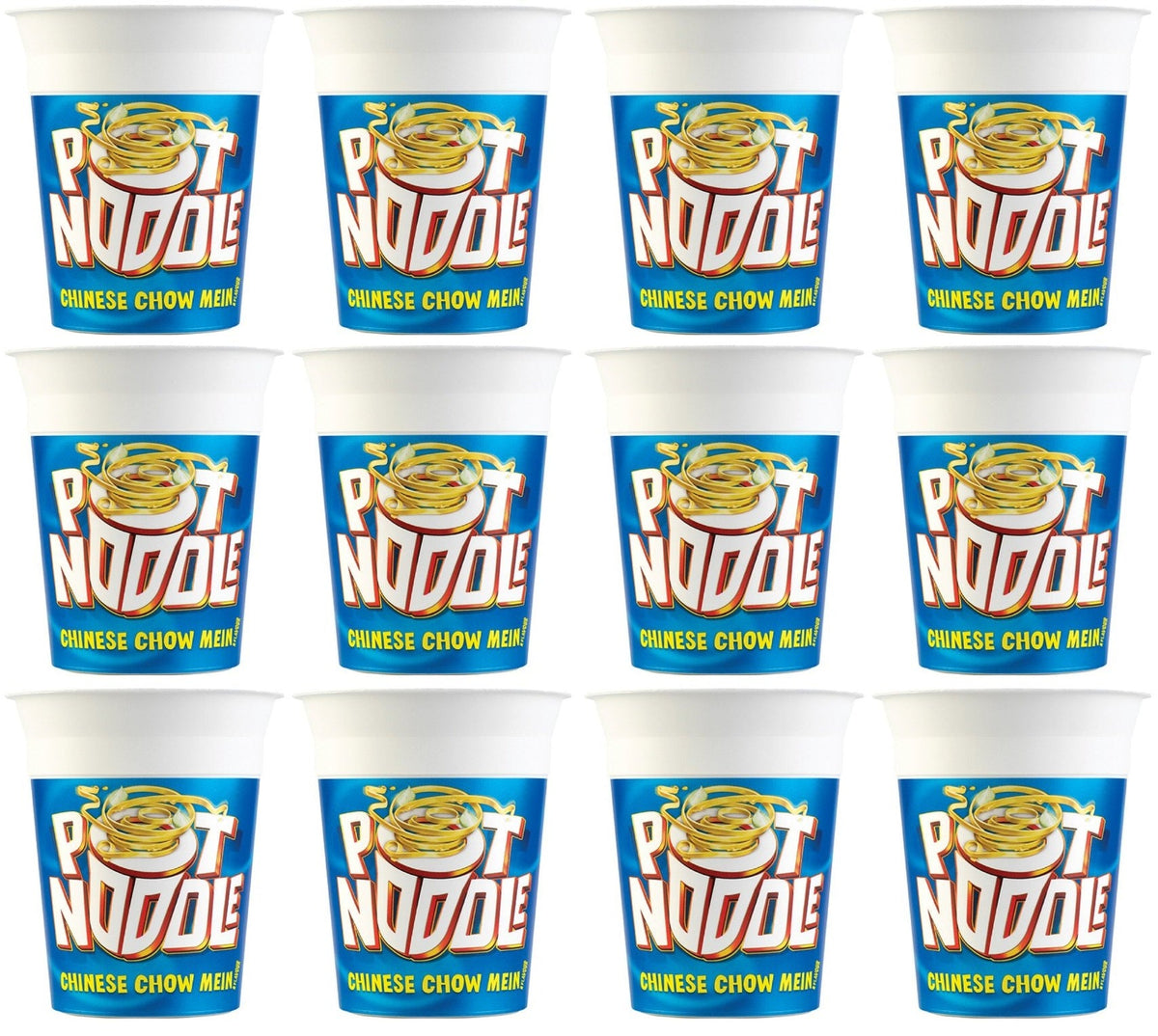 12 x Pot Noodle  Standard Pot Noodle Chinese Chow Mein 90 G