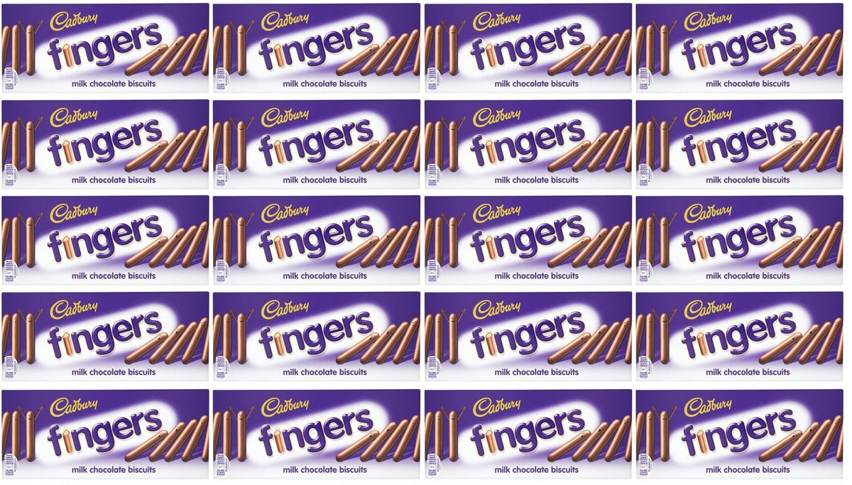 20 x Cadbury Dairy Milk Fingers Milk Chocolate Biscuits 114G
